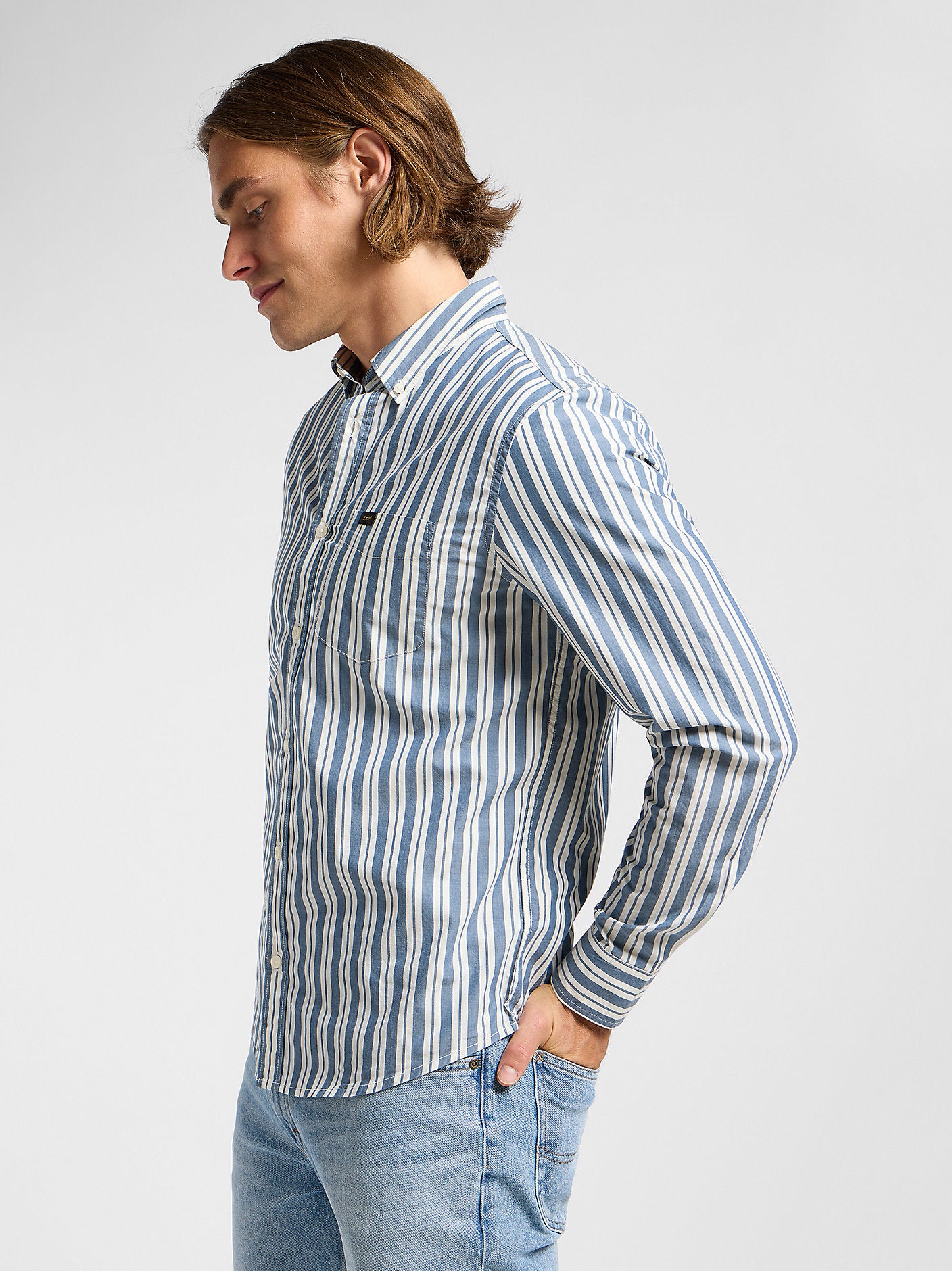 LEE MĘSKA KOSZULA LEE LEE BUTTON DOWN ORION STRIPE 112363894