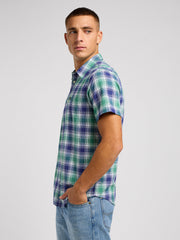 LEE MĘSKA KOSZULA LEE LEE BUTTON DOWN SS DANDY GREEN 112349961