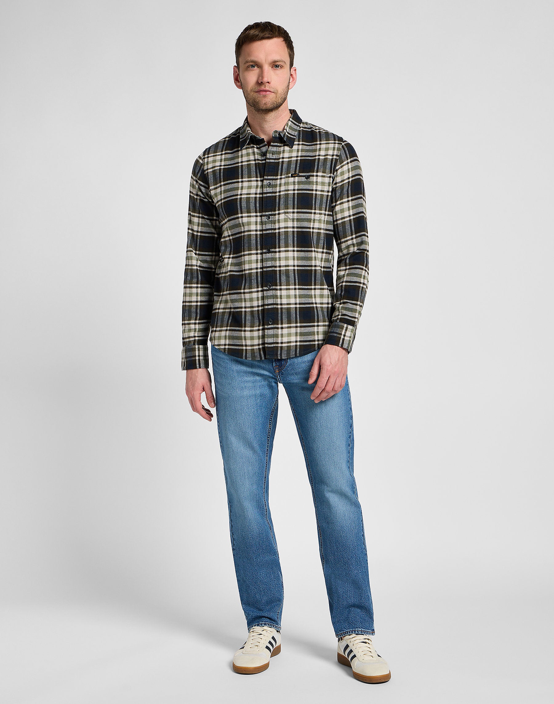 LEE MĘSKA KOSZULA LEE LEESURE SHIRT GREEN 112355701