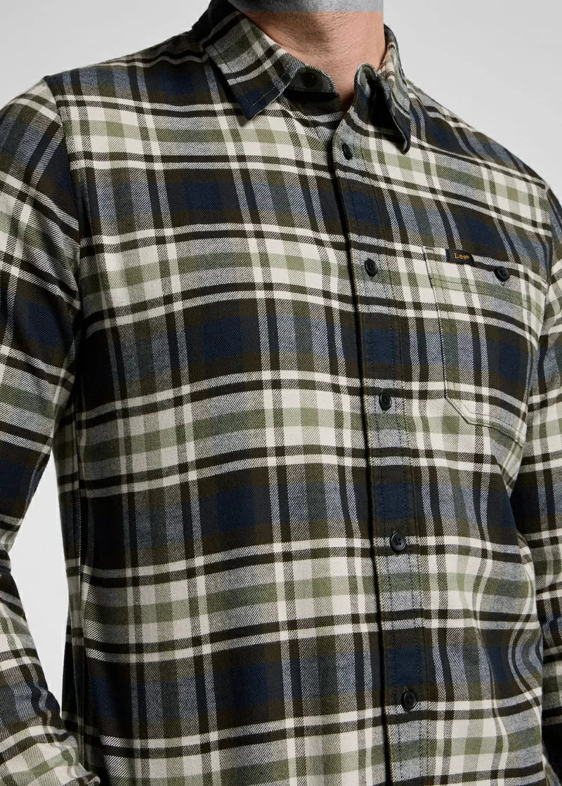 LEE MĘSKA KOSZULA LEE LEESURE SHIRT GREEN 112355701
