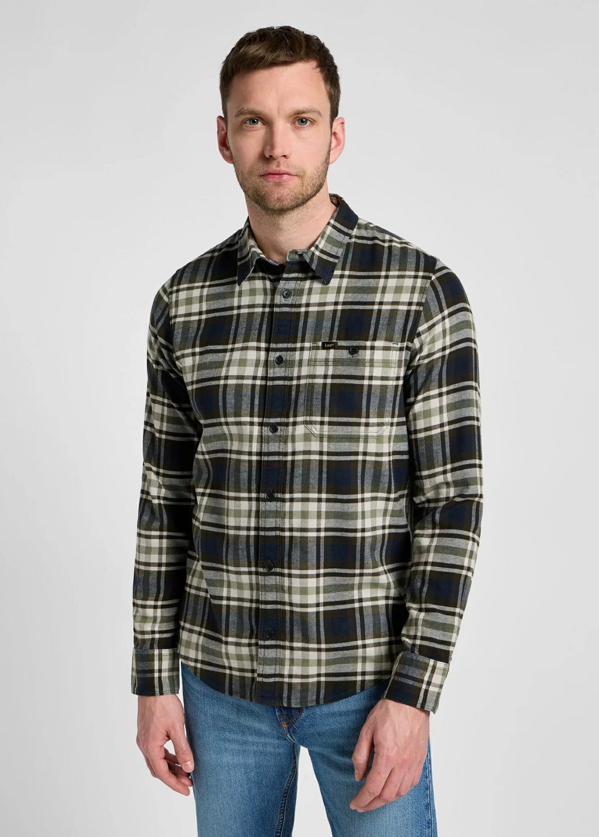 LEE MĘSKA KOSZULA LEE LEESURE SHIRT GREEN 112355701