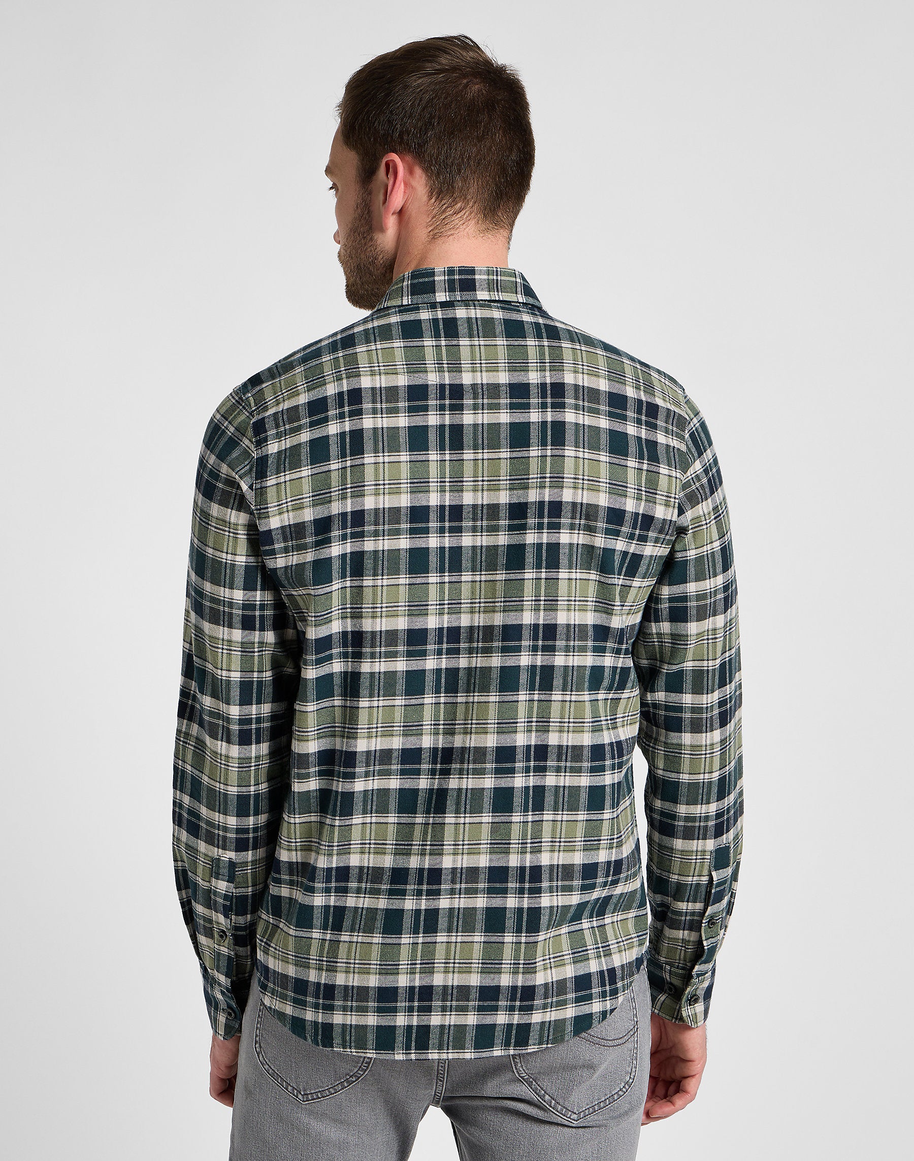 LEE MĘSKA KOSZULA LEE REGULAR SHIRT GREEN 112355698
