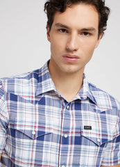 LEE MĘSKA KOSZULA LEE SS WESTERN SHIRT MEDIEVAL BLUE 112349936