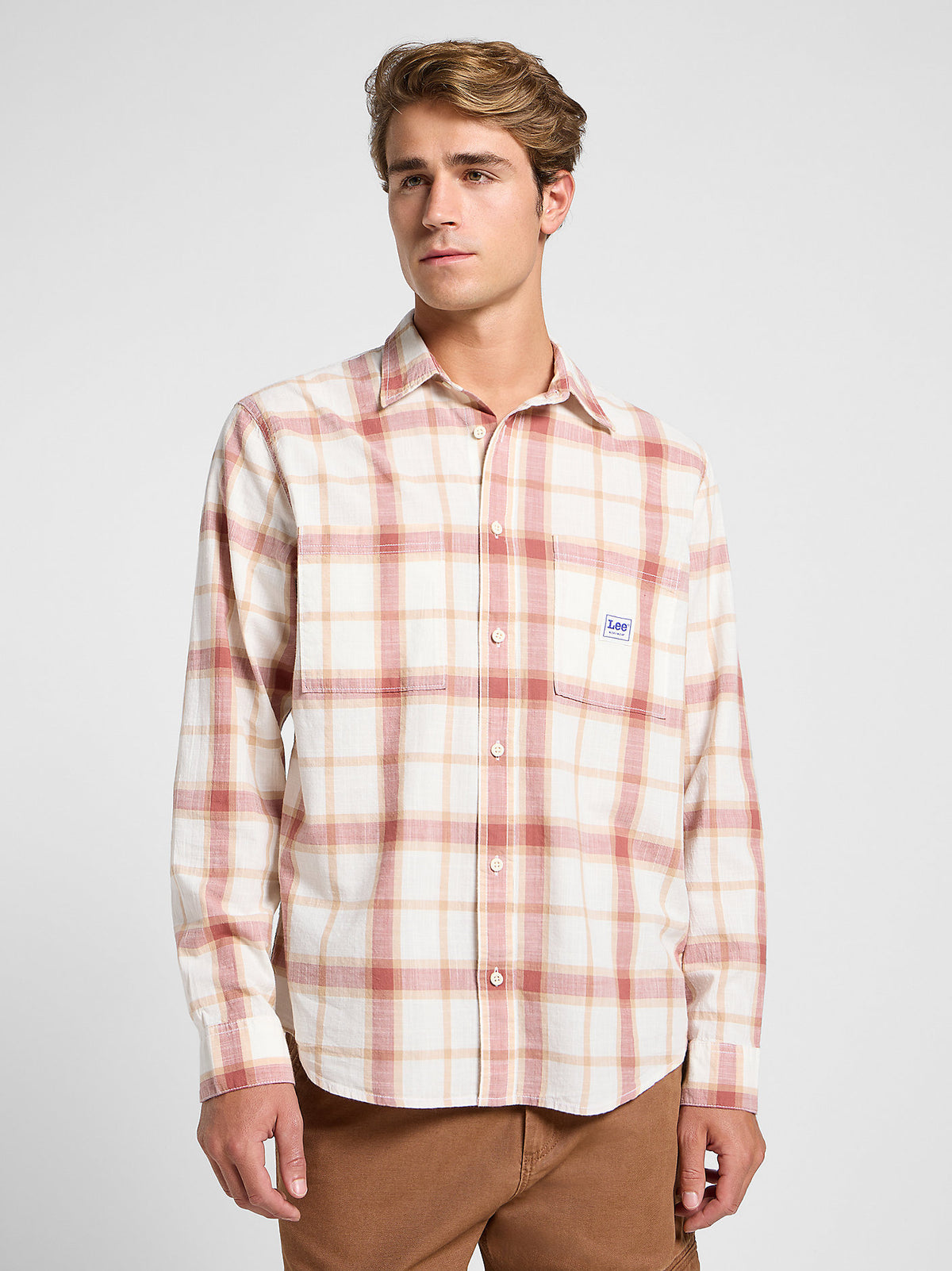 Lee Męska Koszula Workwear Shirt 2_0 Redwood 112364151