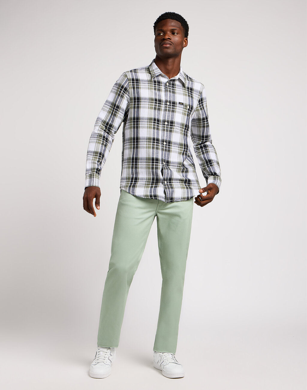 Męska Koszula Lee Leesure Shirt Olive Grove 112350073 L66N045022