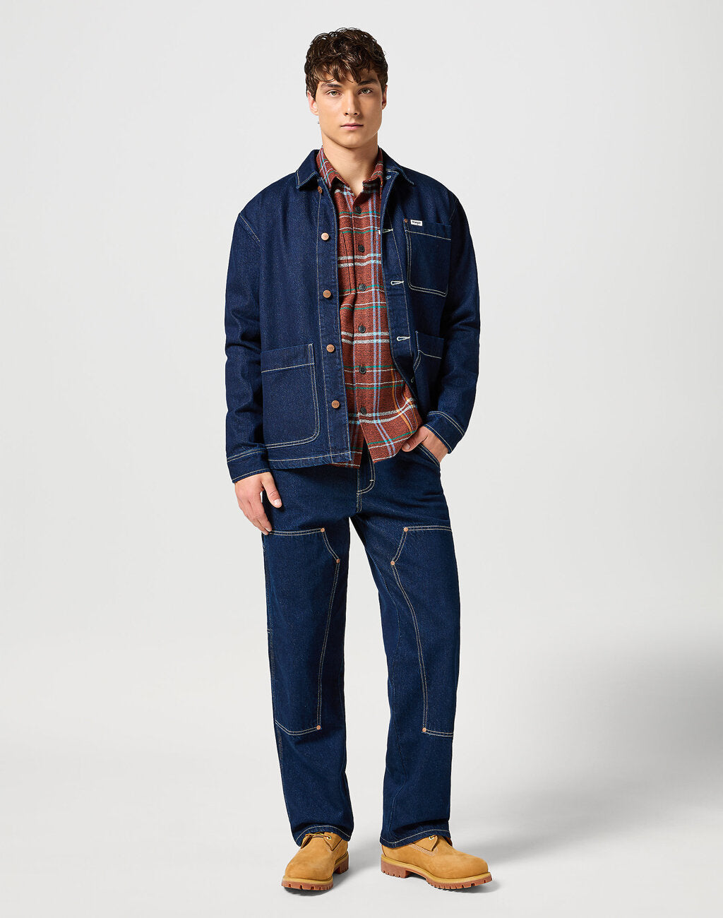 Męska Koszula Lee Non Frayed Plaid Shirt Picante 112357344 W5E6017434