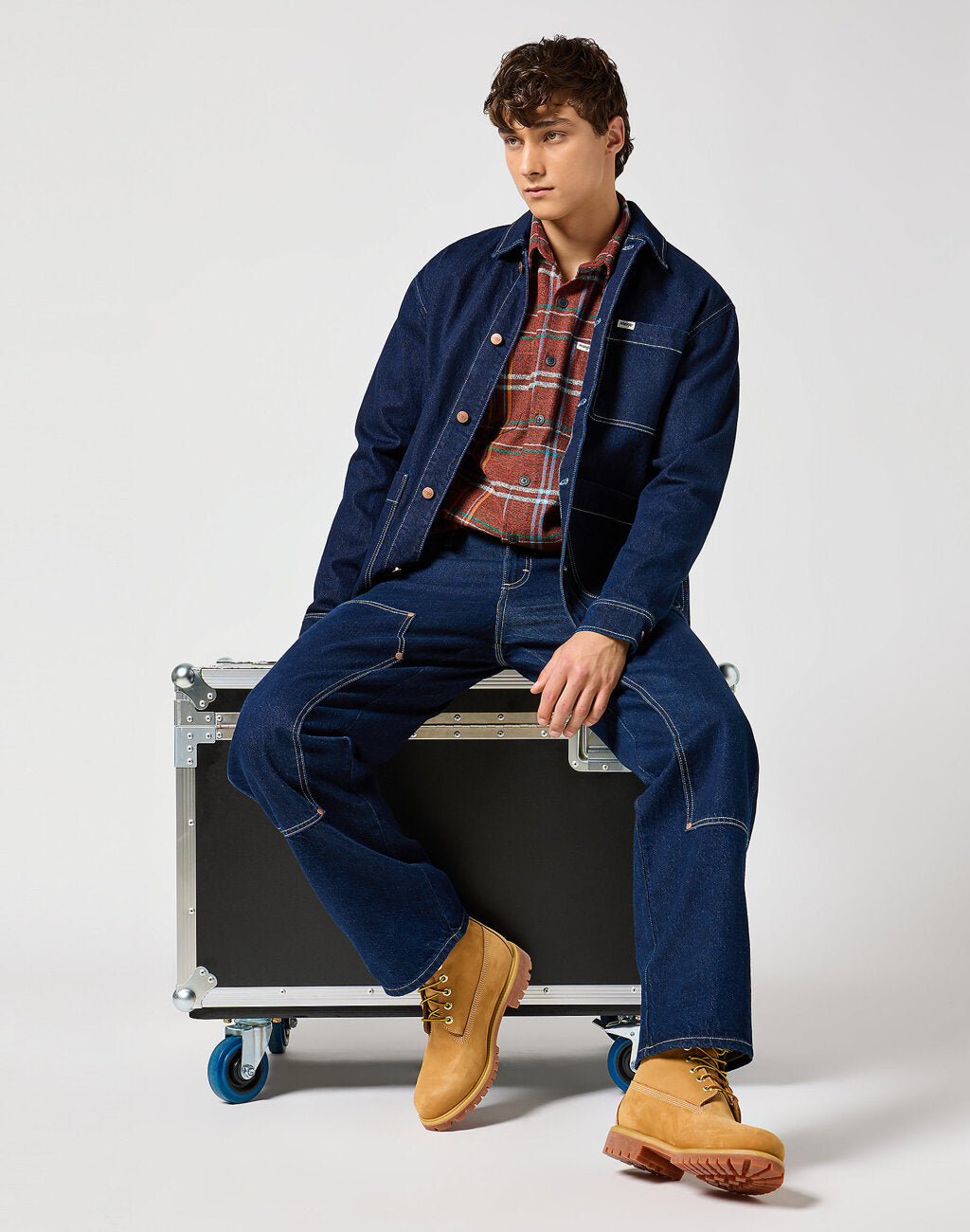 Męska Koszula Lee Non Frayed Plaid Shirt Picante 112357344 W5E6017434