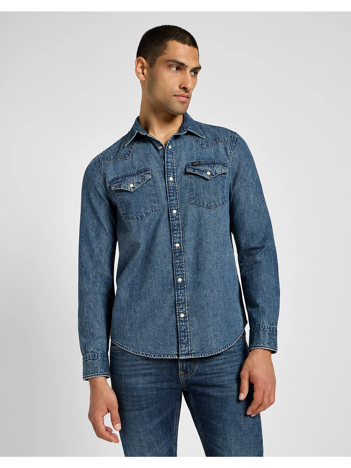 LEE MĘSKA KOSZULA REGULAR WESTERN SHIRT GREEN AURA 112355743 L66W008582