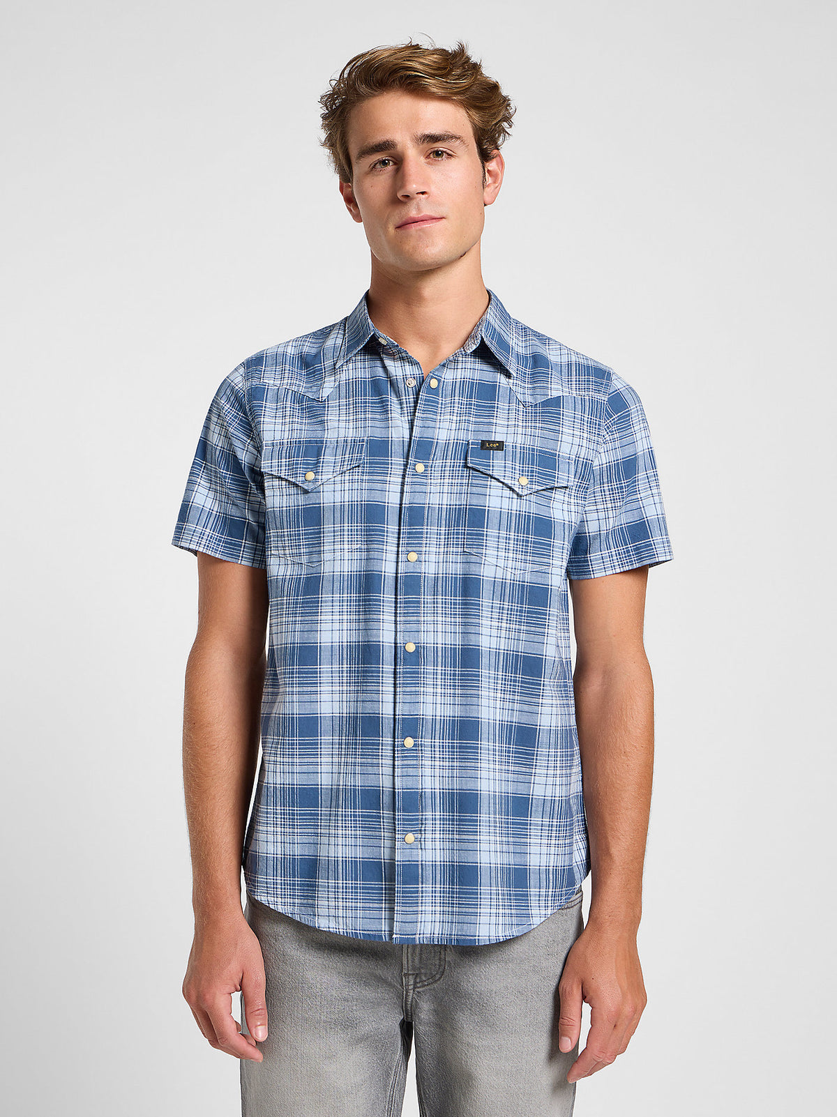 Męska Koszula Lee SS Western Shirt Orion Ombre 112364225