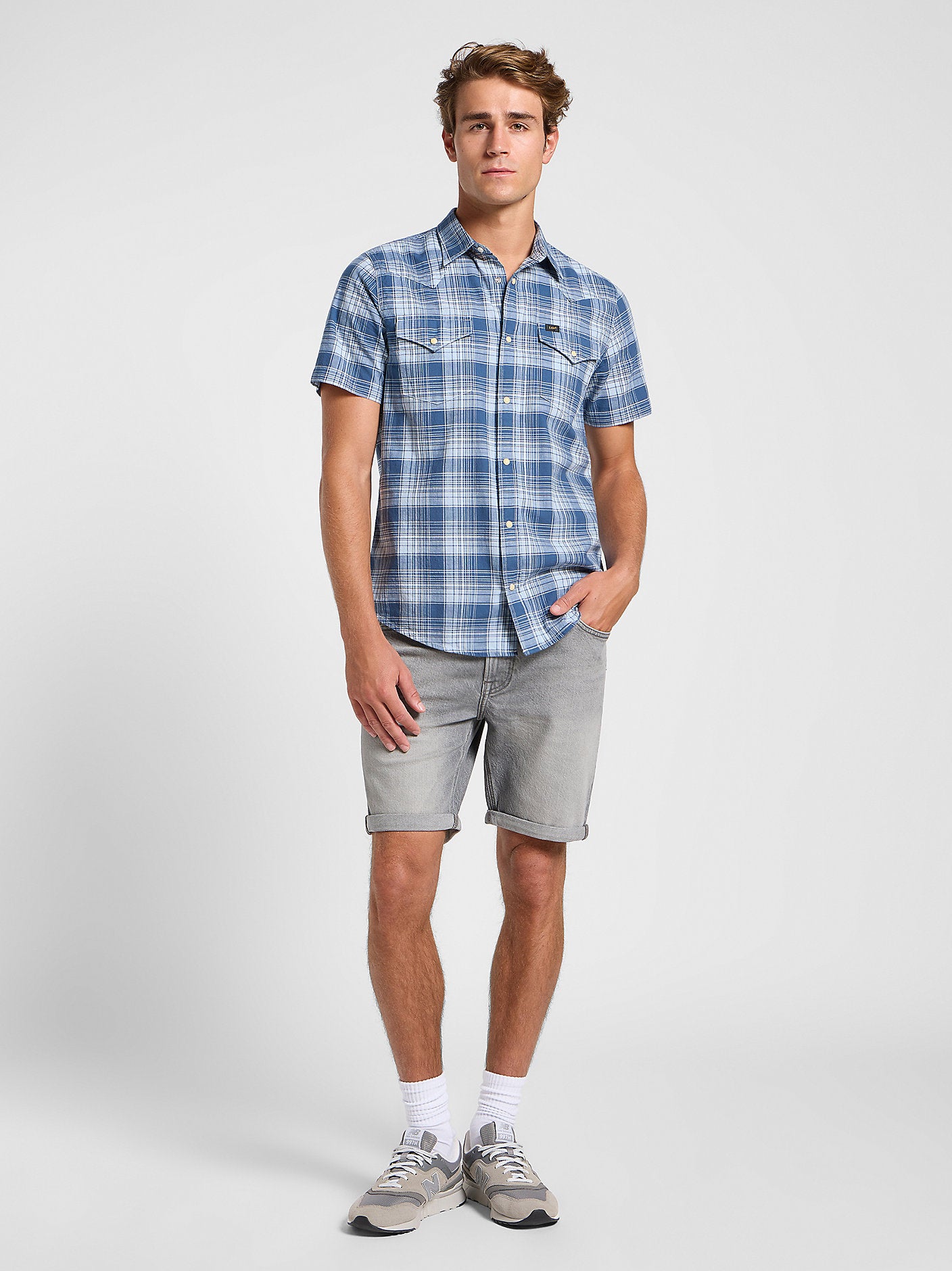 Męska Koszula Lee SS Western Shirt Orion Ombre 112364225