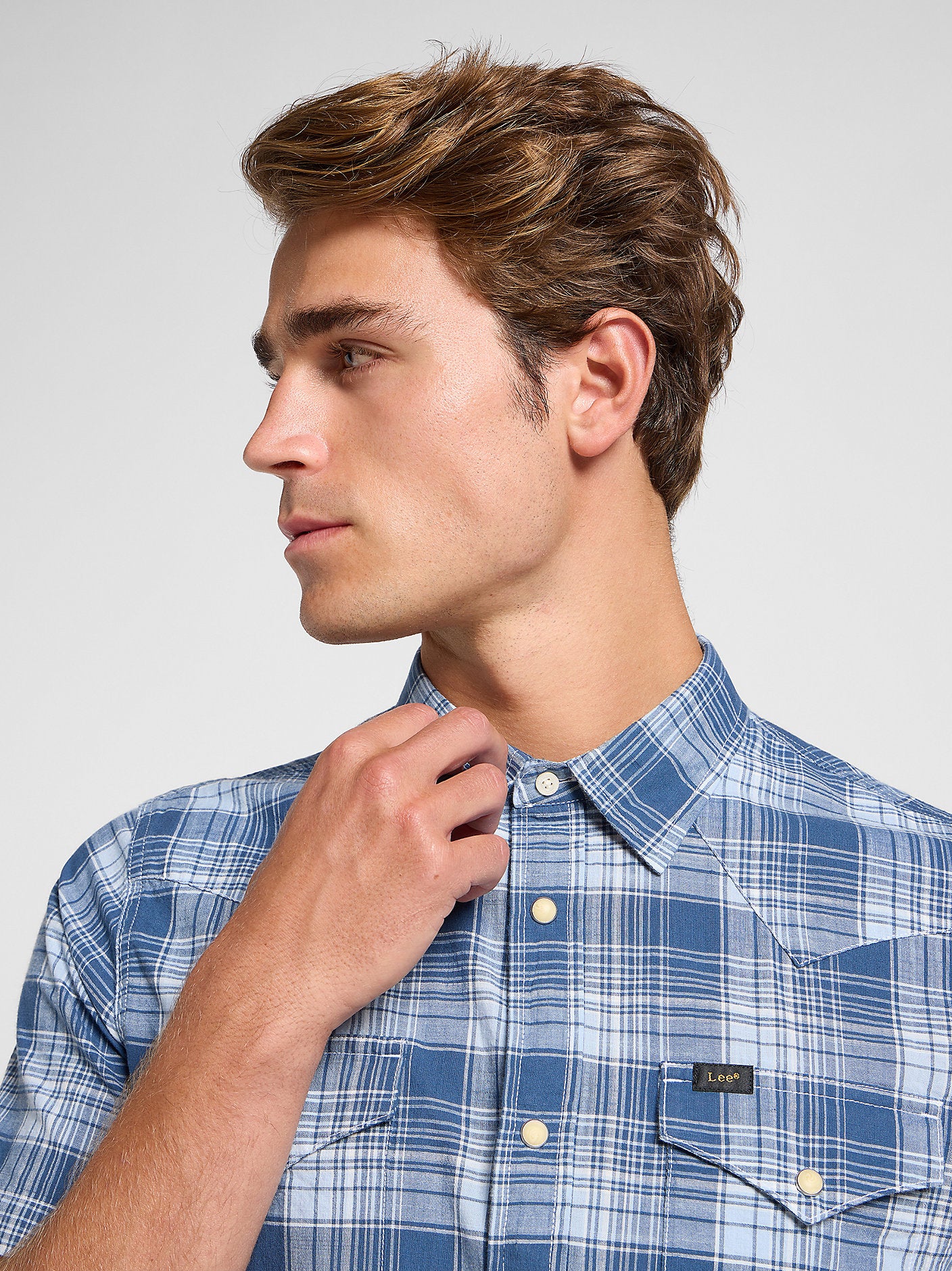 Męska Koszula Lee SS Western Shirt Orion Ombre 112364225