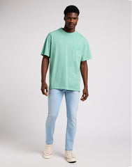 Męski T-shirt Koszulka Lee Loose Logo Tee Intuition Grey 112349094