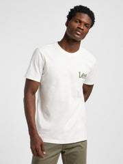 LEE MĘSKA KOSZULKA LEE MEDIUM WOBBLY LEE TEE ECRU 112364535