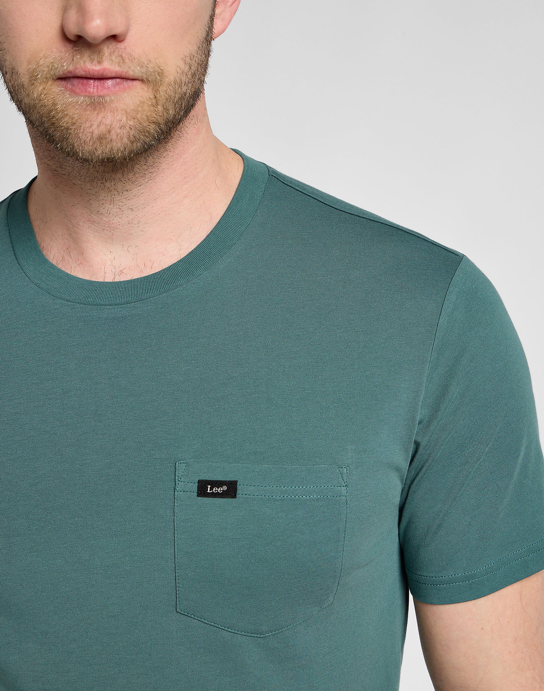 LEE MĘSKA KOSZULKA LEE POCKET TEE EVERGREEN 112355581