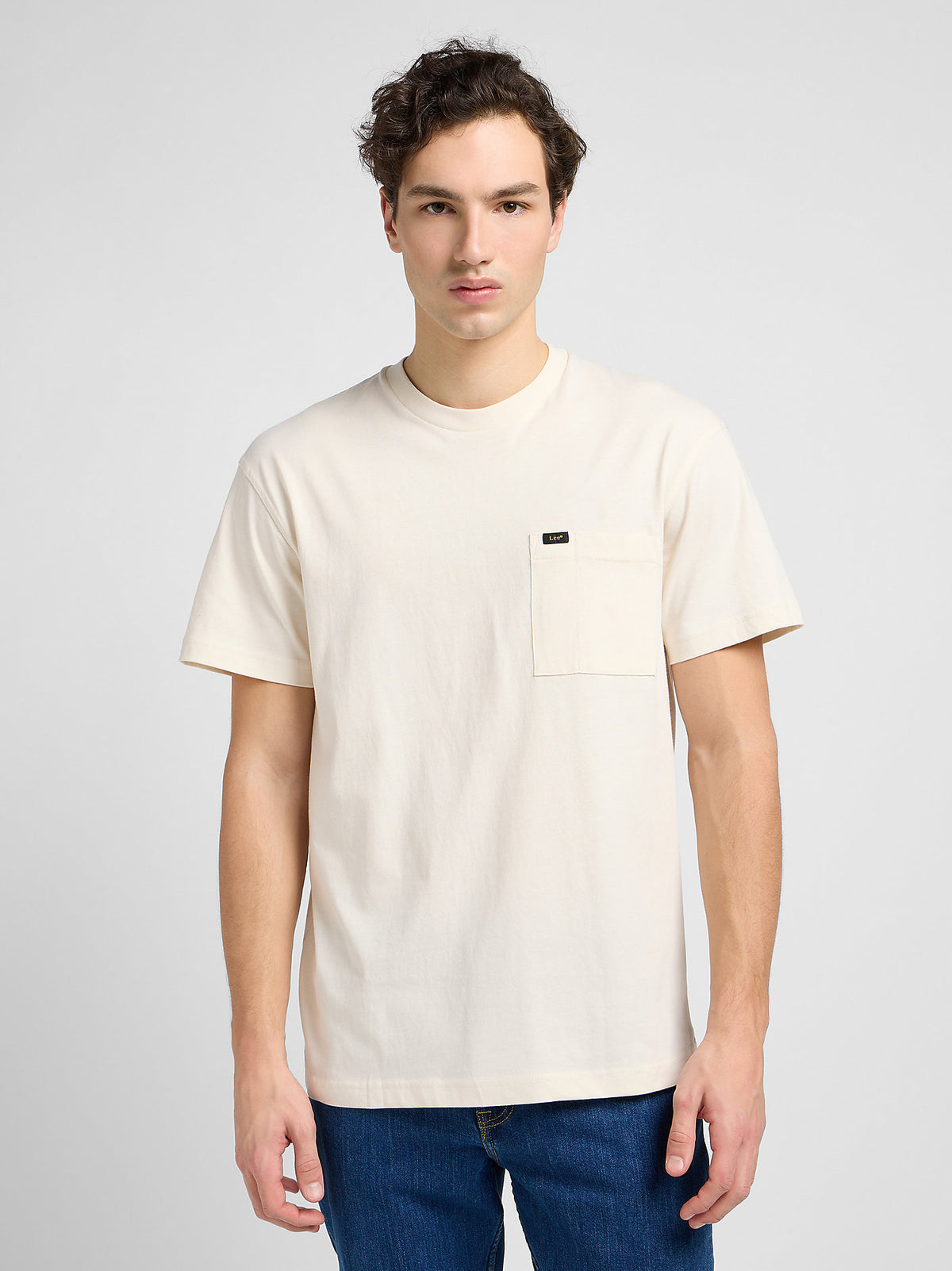 Męski T-Shirt Lee Relaxed Pocket Tee Ecru 112342986