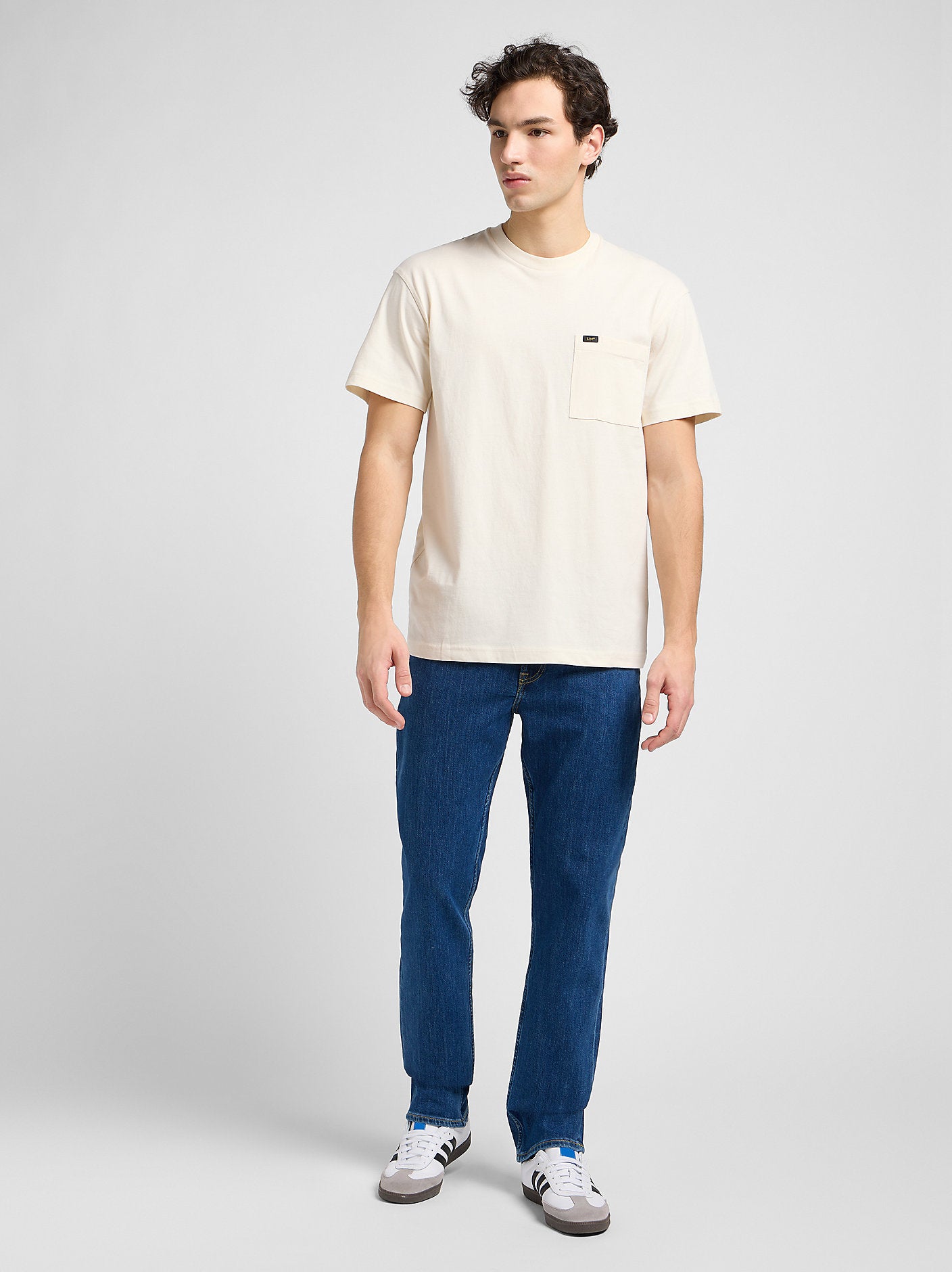 Męski T-Shirt Lee Relaxed Pocket Tee Ecru 112342986