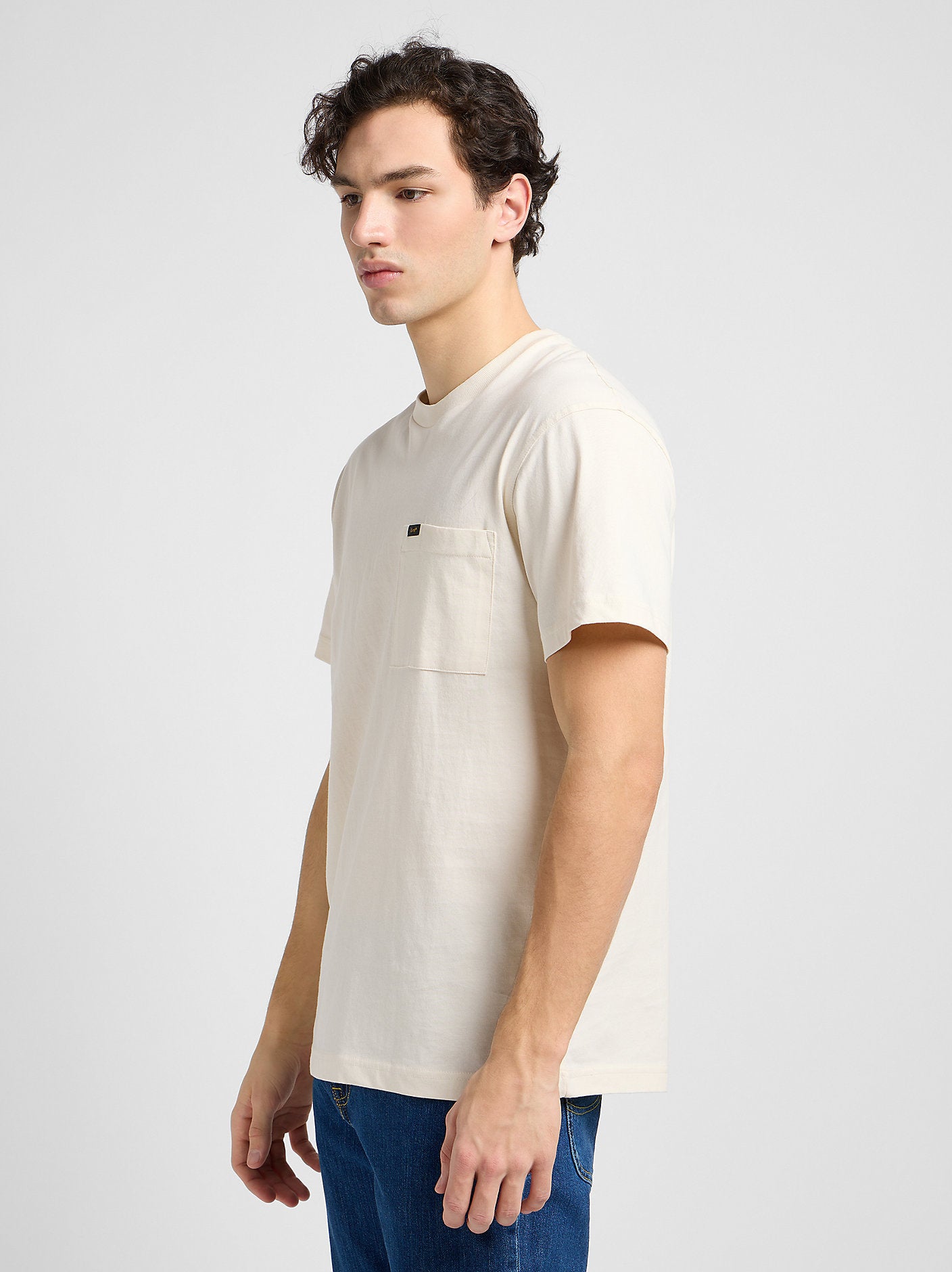 Męski T-Shirt Lee Relaxed Pocket Tee Ecru 112342986