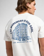 Lee Męska Koszulka Ww Graphic Tee Ecru 112364590