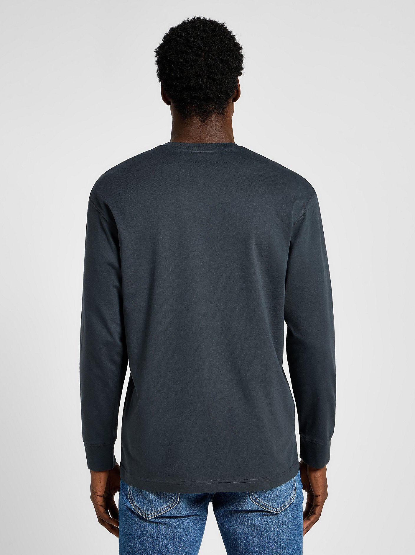 Męska Bluzka Z Długim Rękawem Longsleeve Lee LS Ess Seasonal Tee Washed Black 112358045