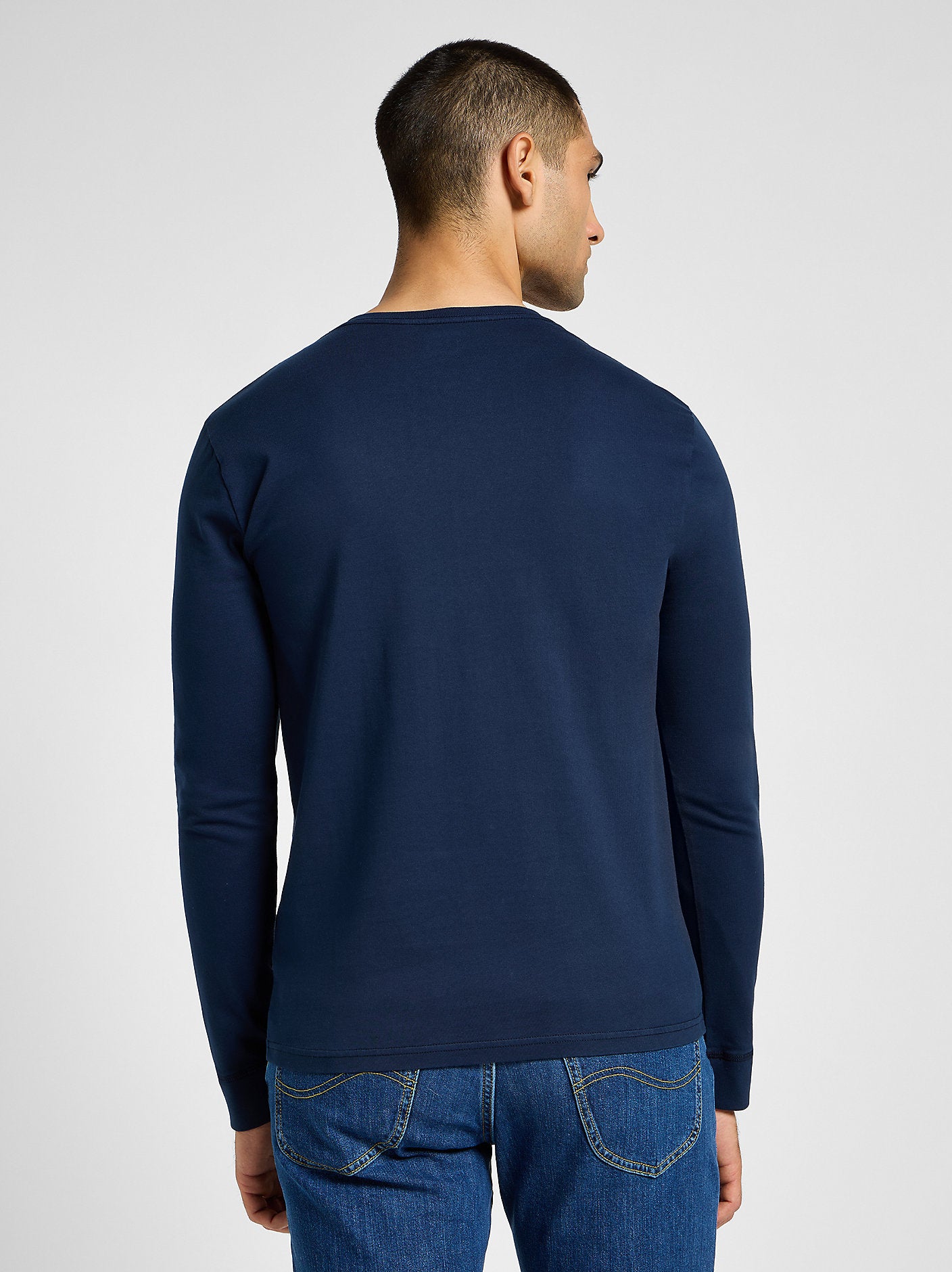 LEE MĘSKA KOSZULKA LONGSLEEVE LEE LS HENLEY INKY BLUE 112355567