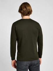 Męska Koszulka Longsleeve Lee Ls Med Wobbly Lee Olive Night 112355592