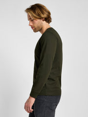 Męska Koszulka Longsleeve Lee Ls Med Wobbly Lee Olive Night 112355592