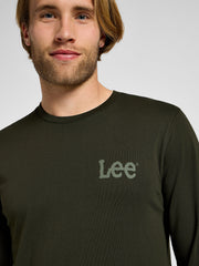 Męska Koszulka Longsleeve Lee Ls Med Wobbly Lee Olive Night 112355592