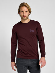 Męska Koszulka Longsleeve Lee Ls Med Wobbly Velvet Beet 112355593