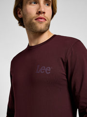 Męska Koszulka Longsleeve Lee Ls Med Wobbly Velvet Beet 112355593