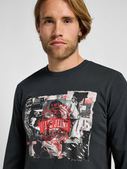 LEE MĘSKA KOSZULKA LONGSLEEVE LEE LS UTILITY ARTIST TEE WASHED BLACK 112355578