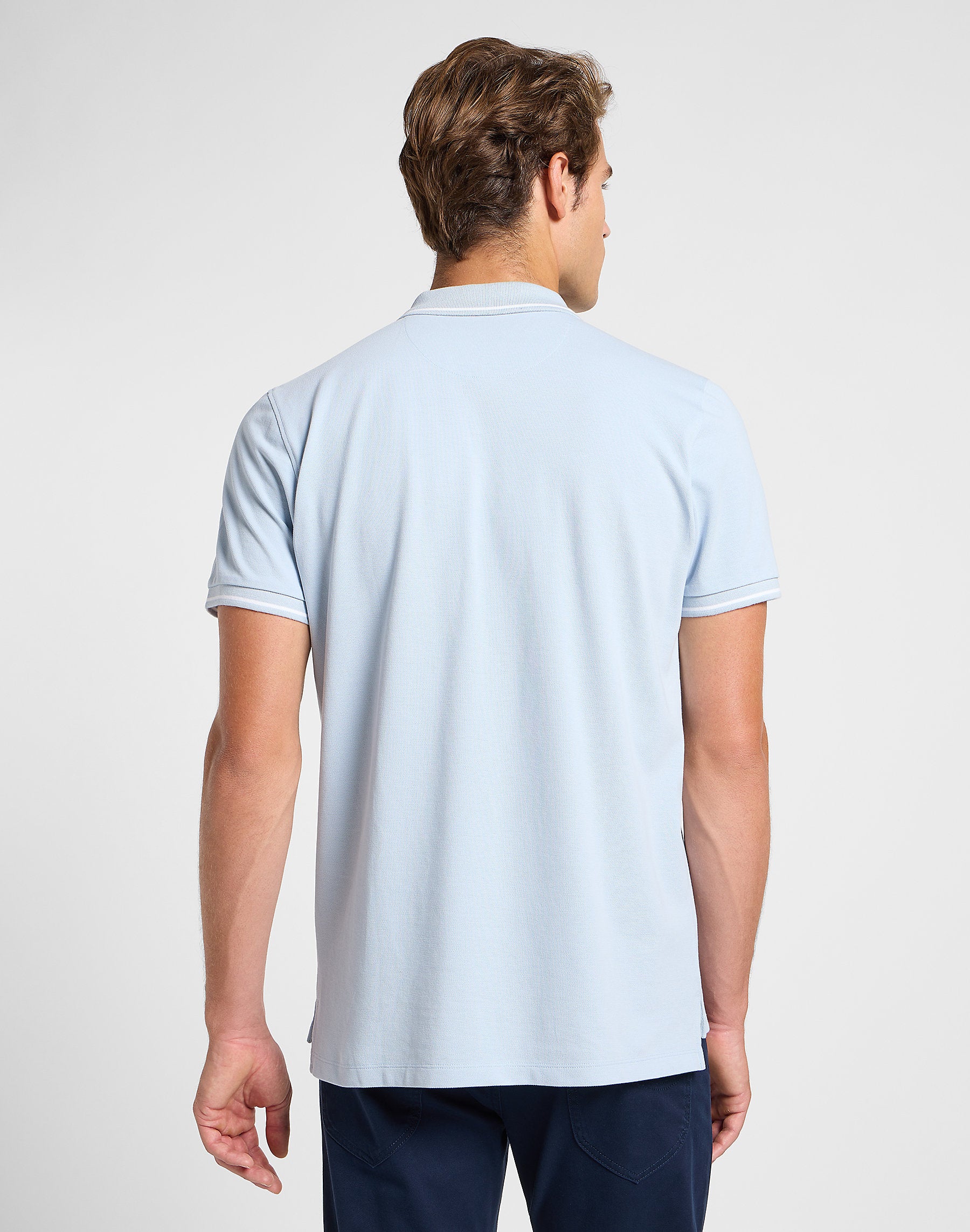 Męska Koszulka Polo Lee Pique Polo Shy Blue 112363784