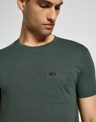 LEE MĘSKA KOSZULKA ULTIMATE POCKET TEE OLIVE NIGHT 112355560 L66J016192