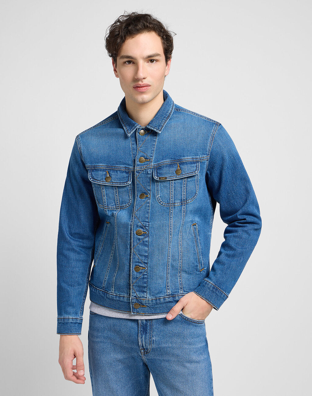 Lee Męska Kurtka Jensowa Rider Jacket Planet Waves 112341637 L89Z015847