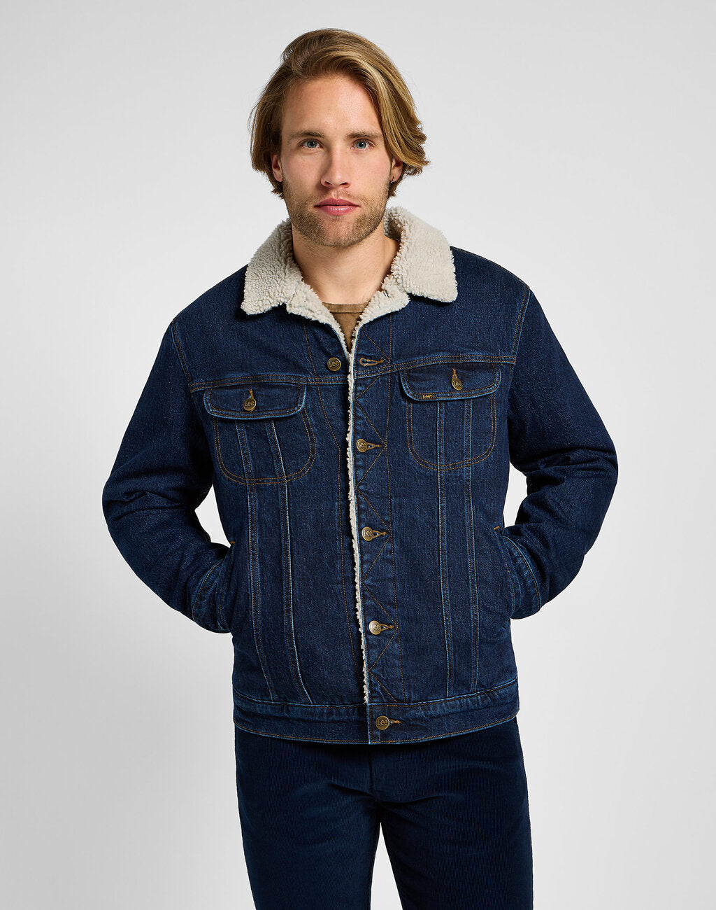 Męska Kurtka Jensowa Lee Sherpa Jacket Warm Cider 112355888 L87A008614