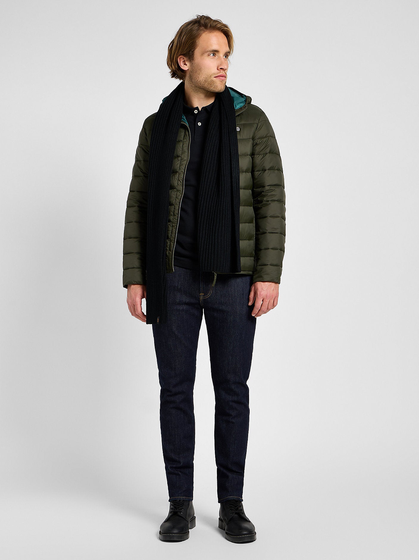 LEE MĘSKA KURTKA PUCHOWA LEE LIGHT PUFFER JKT OLIVE NIGHT 112355677