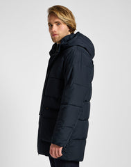 Męska Kurtka Zimowa Lee Long Puffer Jacket Black  112355680 LD48011656