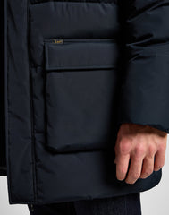 Męska Kurtka Zimowa Lee Long Puffer Jacket Black  112355680 LD48011656
