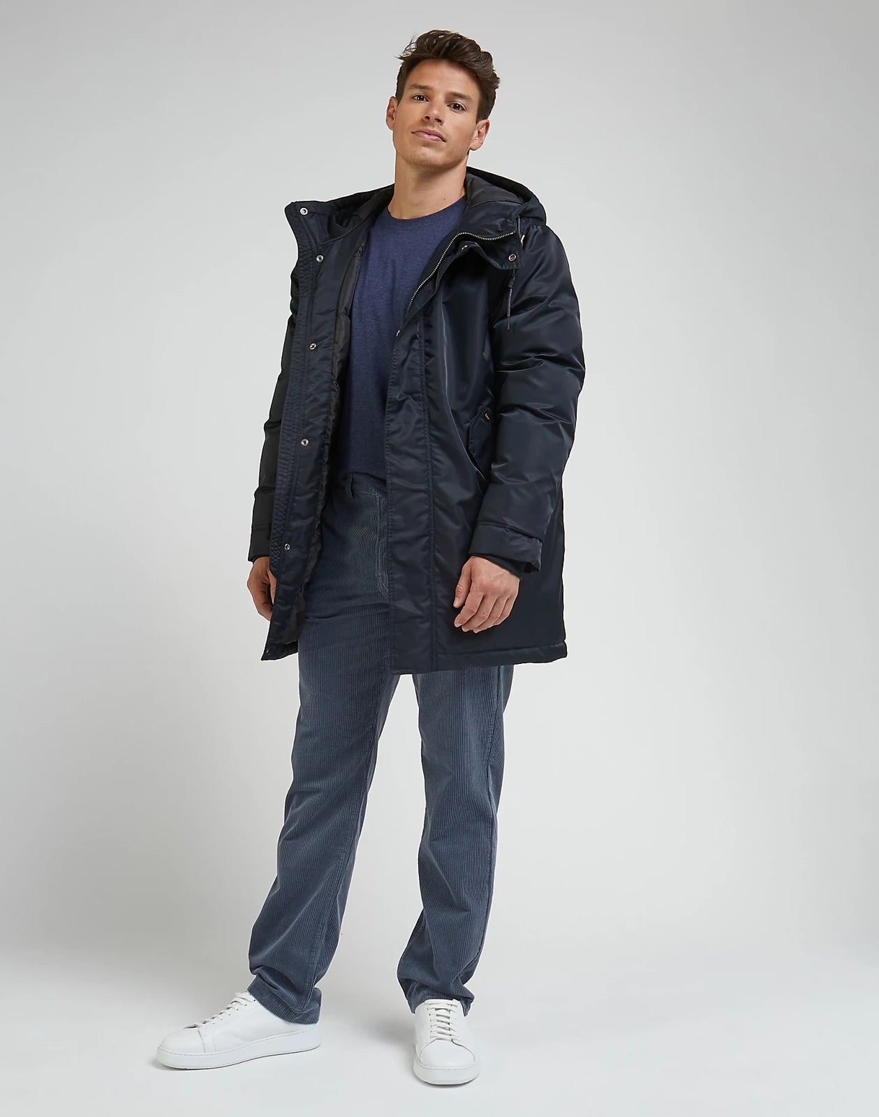 Lee Męska Kurtka Zimowa Parka Black 112341651 LM14011656