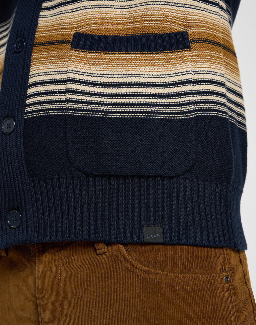 LEE MĘSKI SWETER FRONTIER CARDIGAN NAVY 112357966 LD47013678