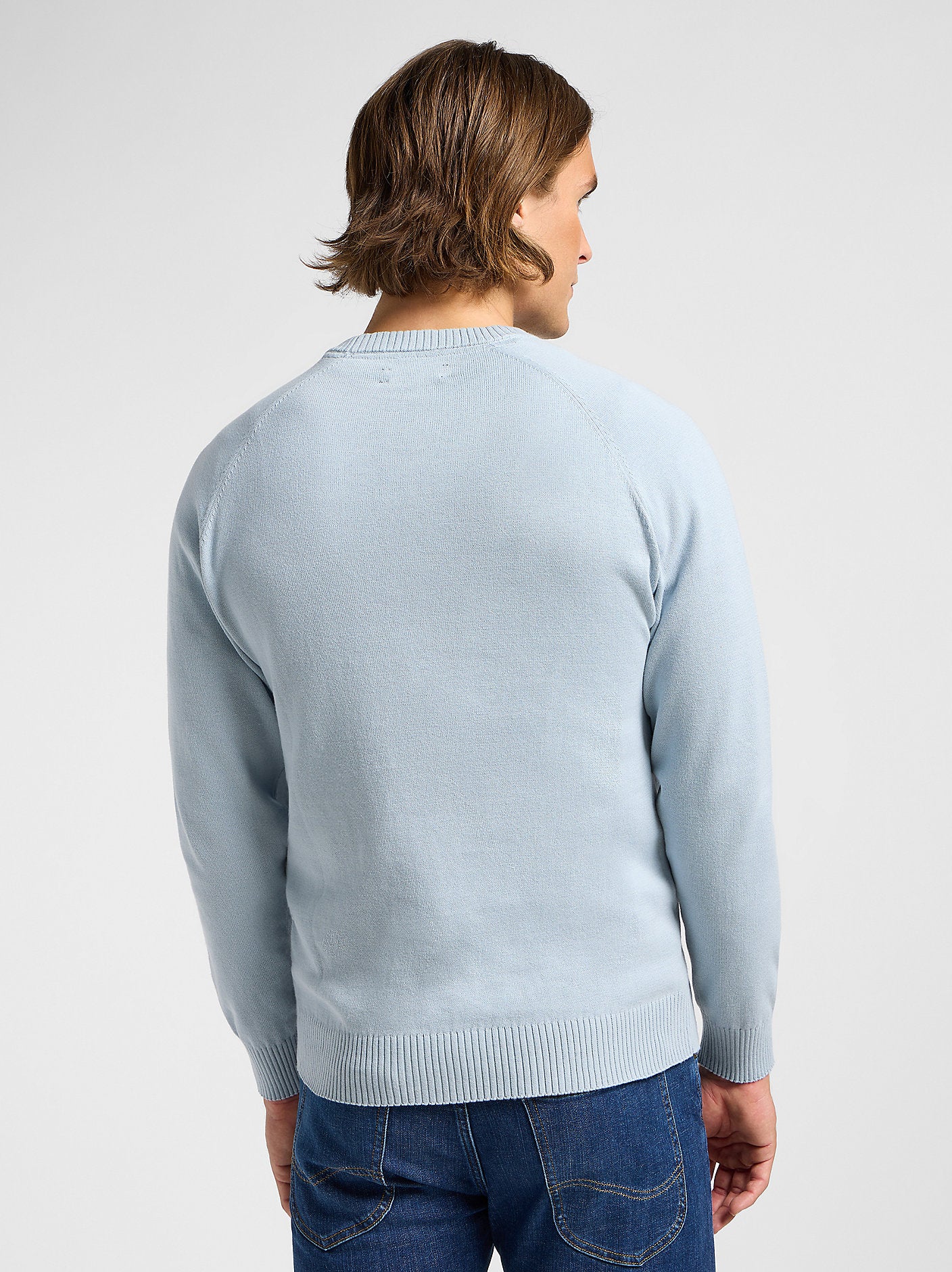 Męski Sweter Lee Clean Raglan Sweater Concrete Gray 112363891