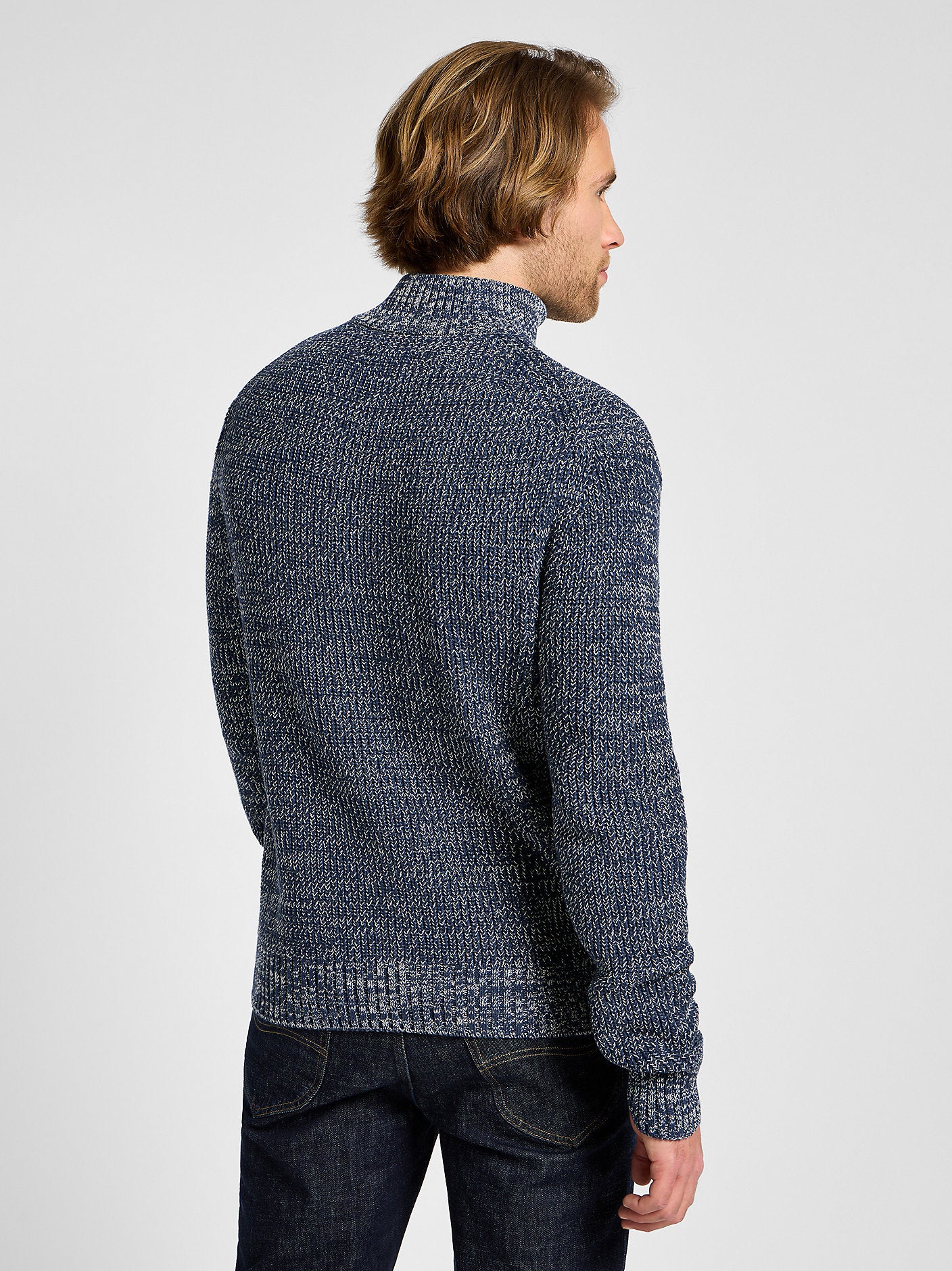 LEE MĘSKI SWETER LEE HALF ZIP KNIT MOOD INDIGO 112355674