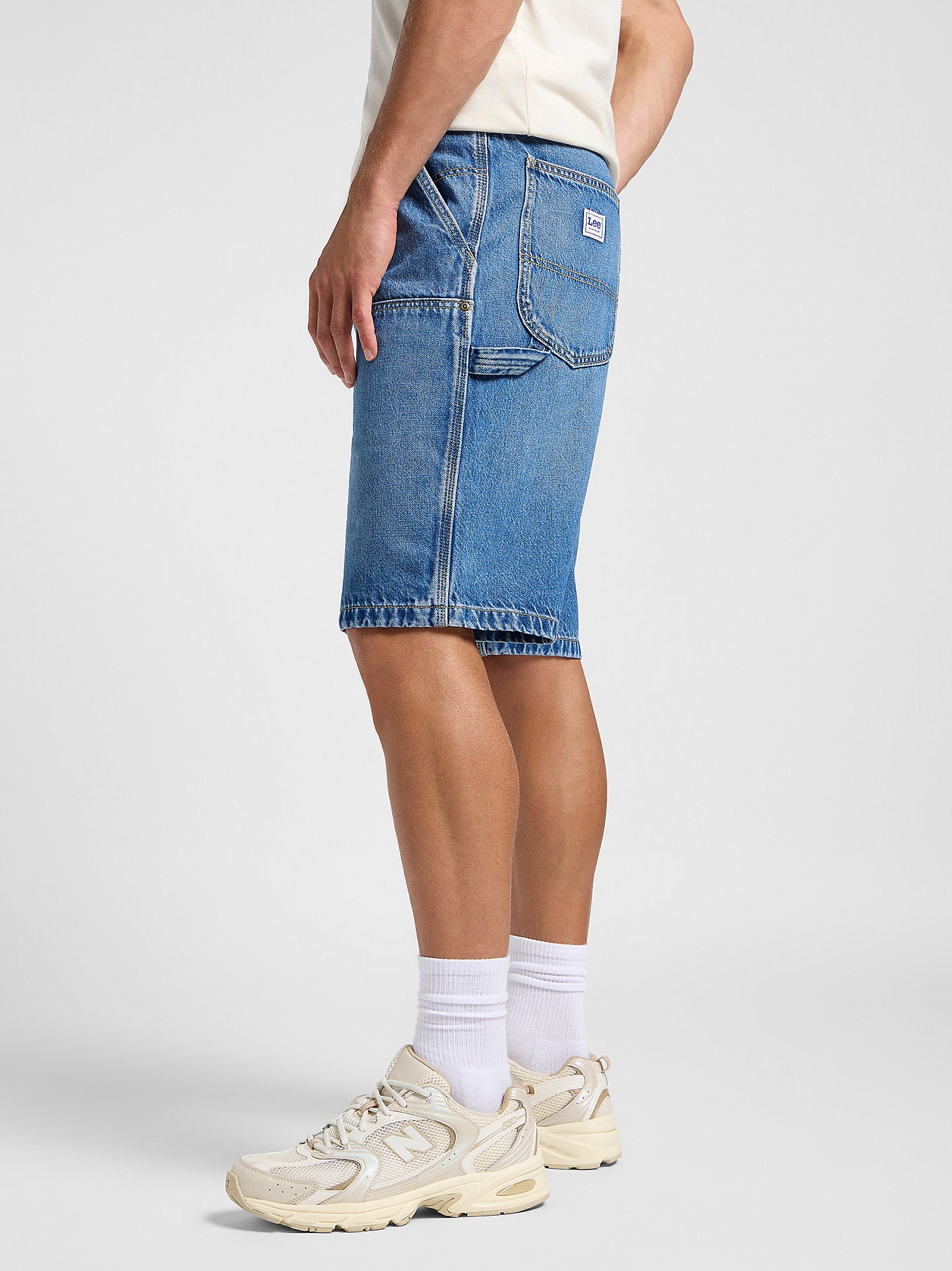 LEE MĘSKIE SPODENKI JEANSOWE LEE DBL KNEE CARPENTER SHORT RAVEN 112364160