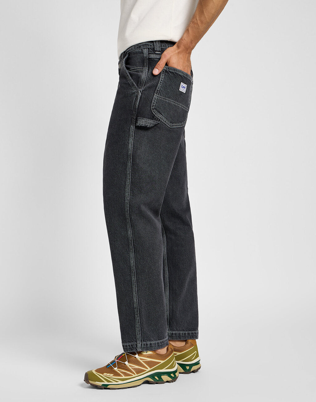 LEE MĘSKIE SPODNIE JEANSOWE CARPENTER BLACK STONE 112355778 L75K015943