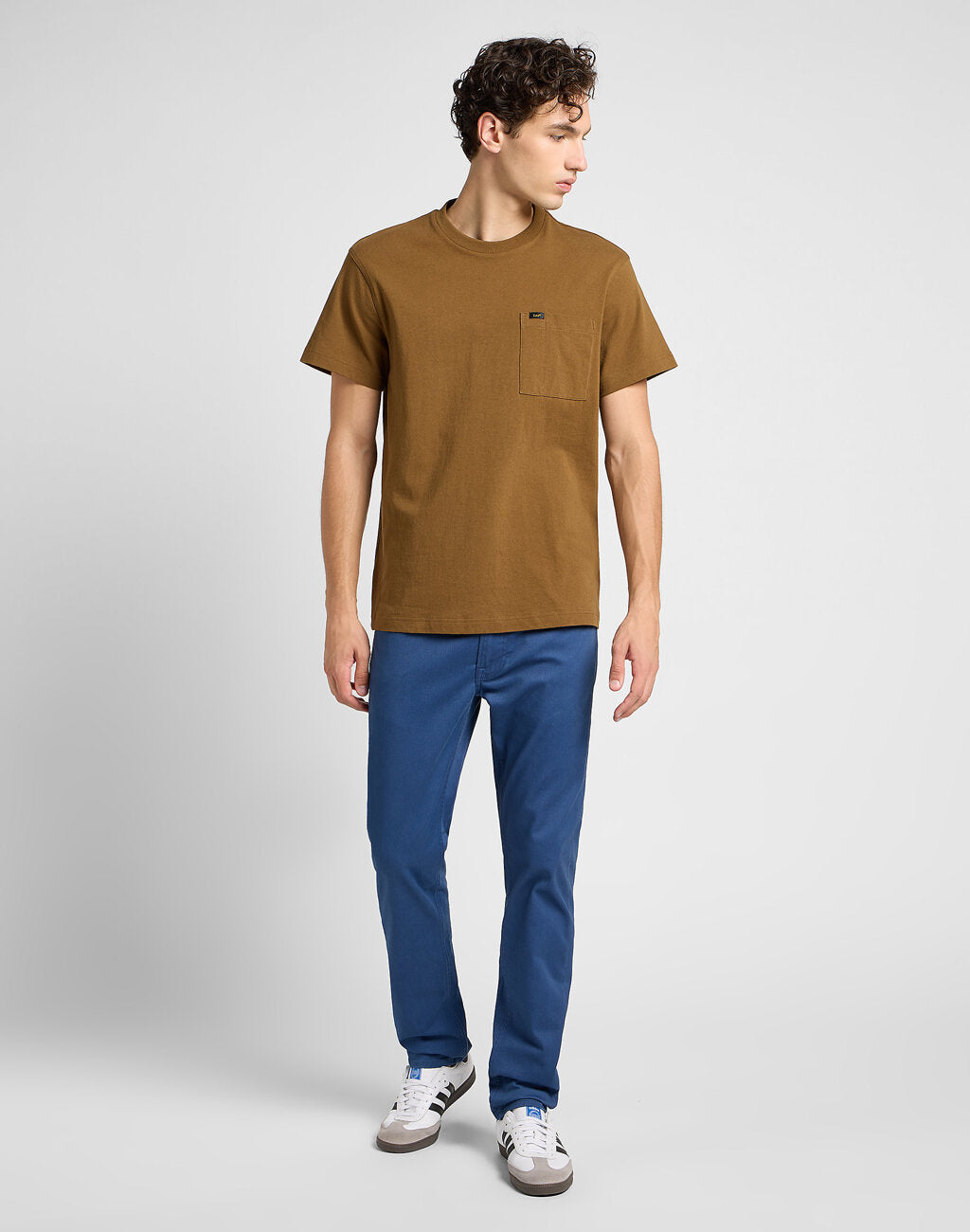 Męskie Spodnie Jeansowe Lee Daren Zip Fly New Drama Blue 112360202 L707016436