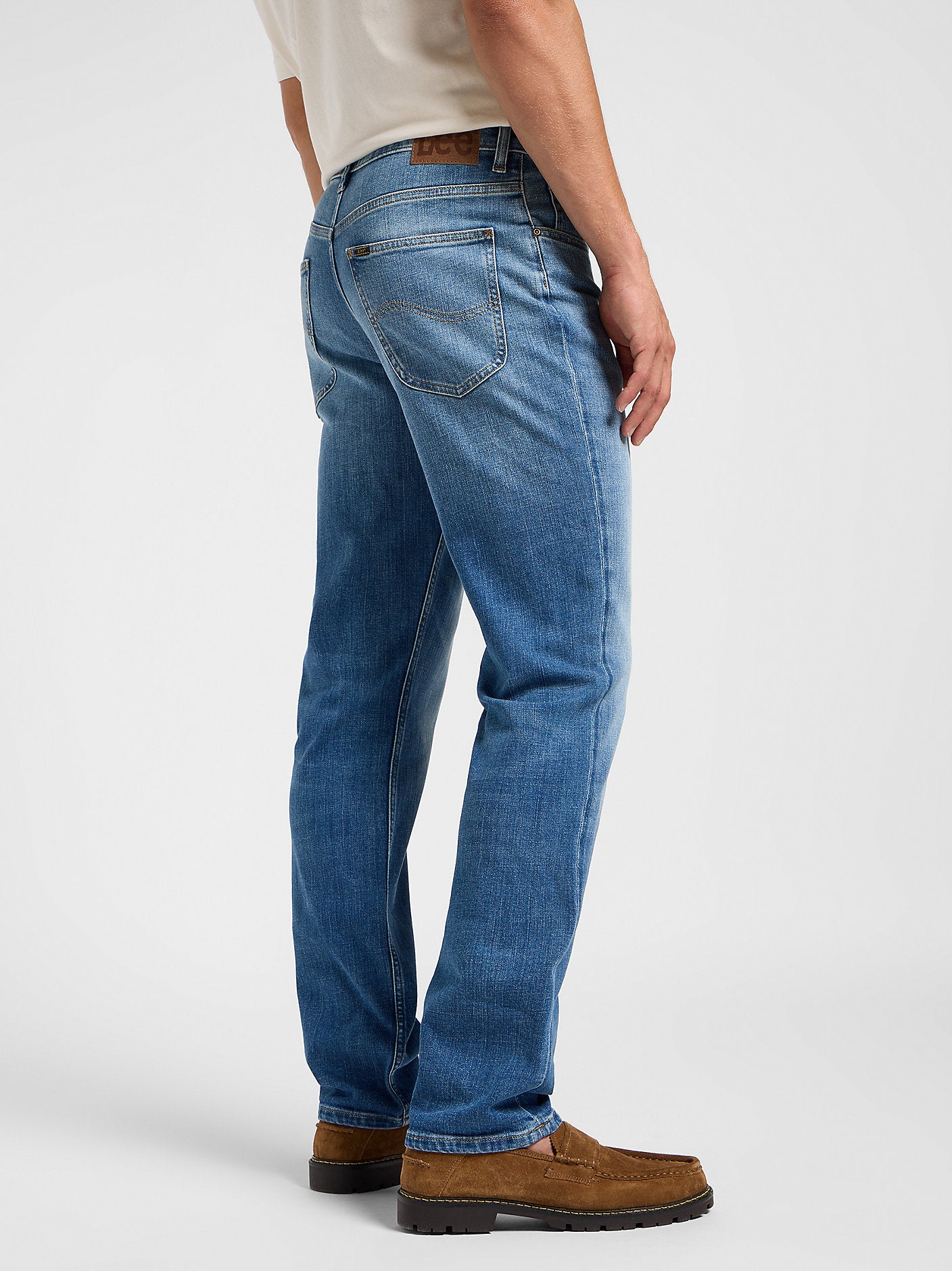 Lee Męskie Spodnie Jeansowe Brooklyn Straight Highland 112363945