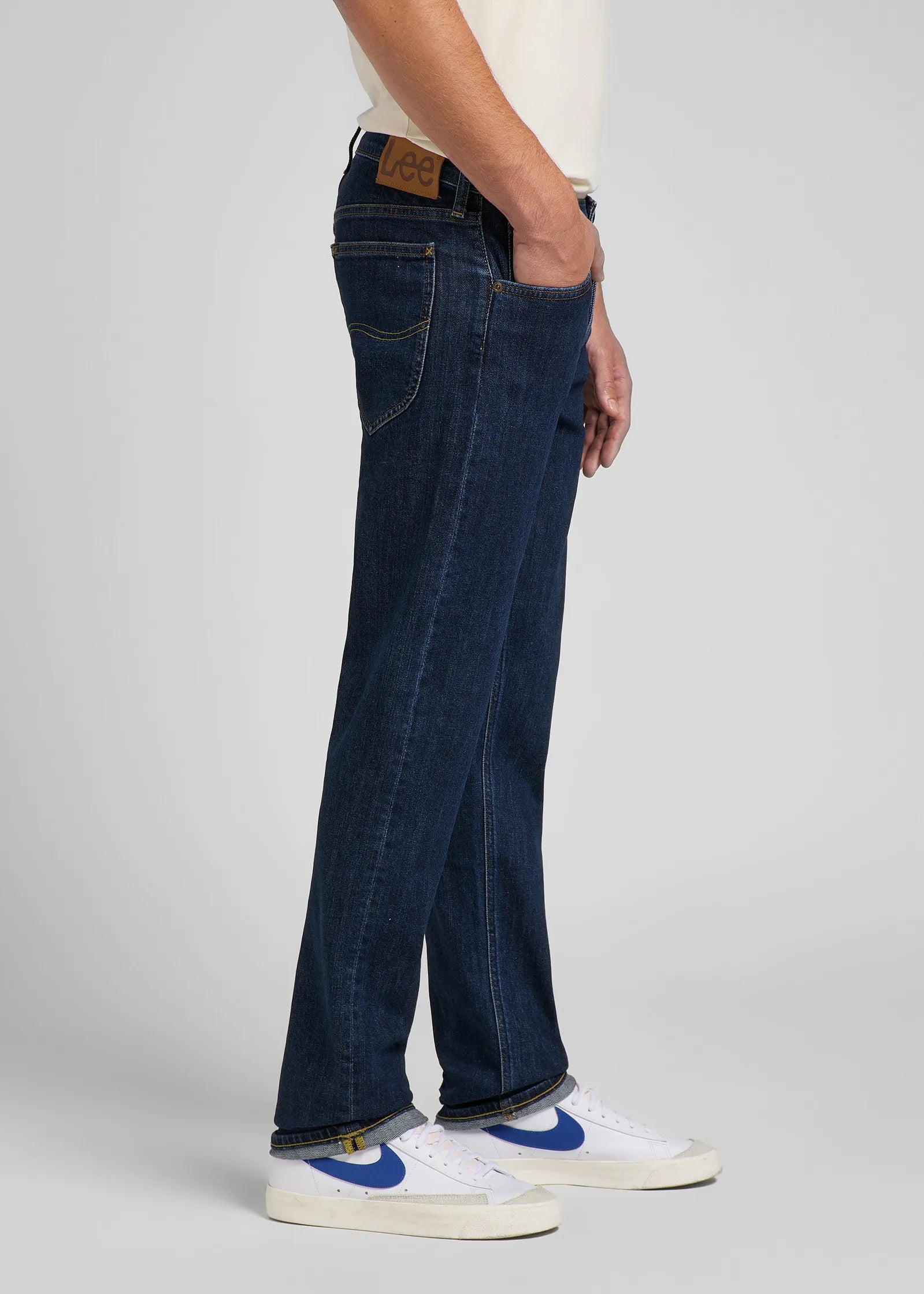 Męskie Spodnie Jeansowe Lee Daren Zip Fly Deep Dark Stone 112144406