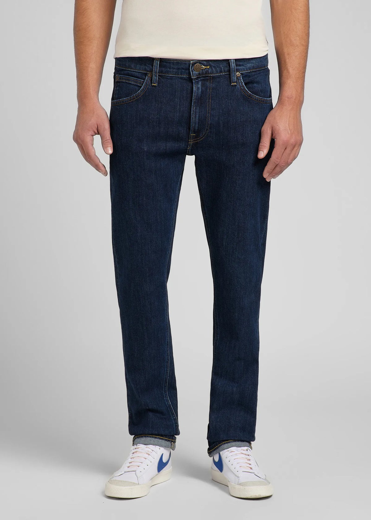 Męskie Spodnie Jeansowe Lee Daren Zip Fly Deep Dark Stone 112144406