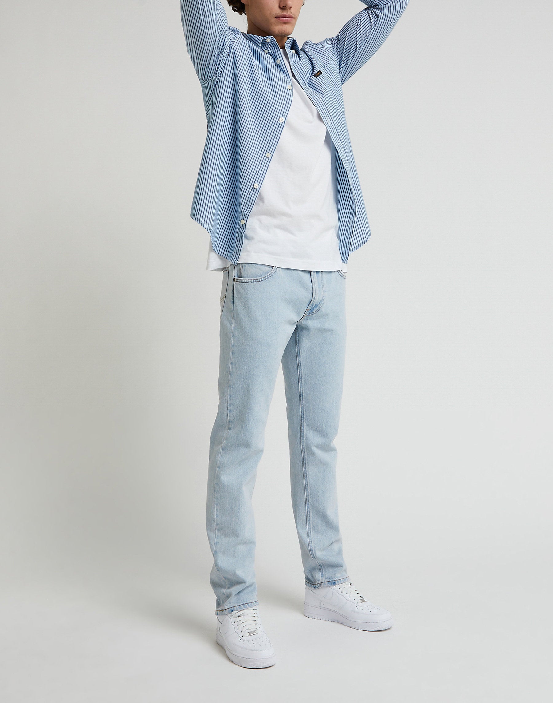 Męskie Spodnie Jeansowe Lee Daren Zip Fly Mixtape L707MWB89 112331702