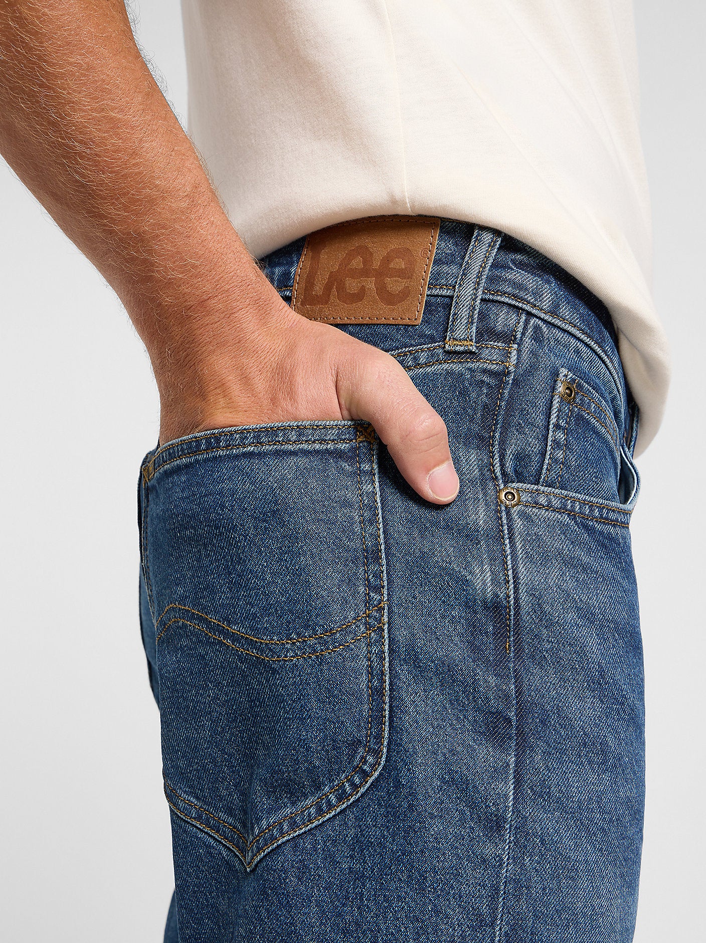 Męskie Spodnie Jeansowe Lee Daren Zip Fly Reign 112363962