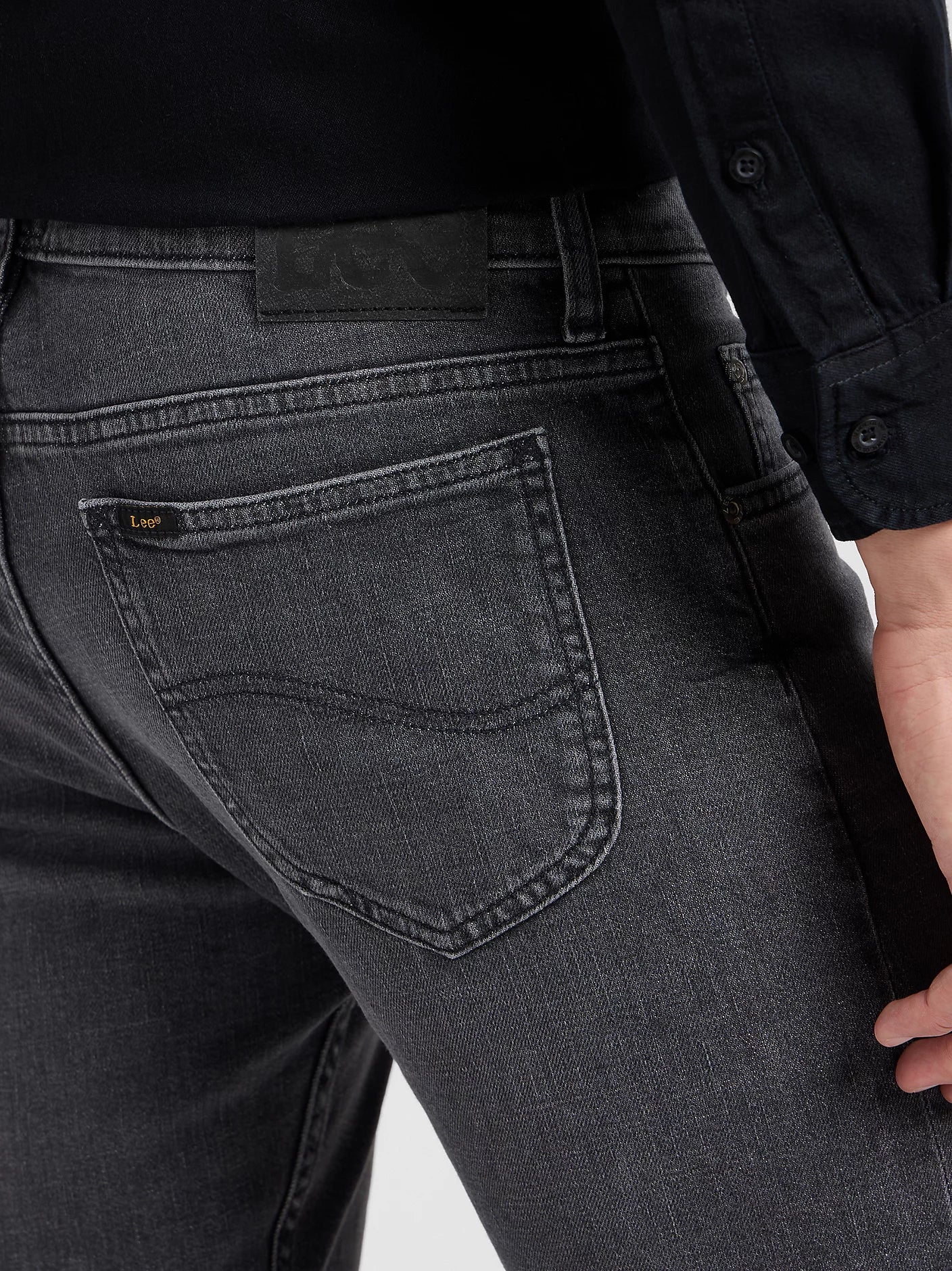 Męskie Spodnie Jeansowe Lee Rider Worn in Shadow 112328478